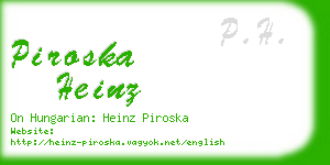 piroska heinz business card
